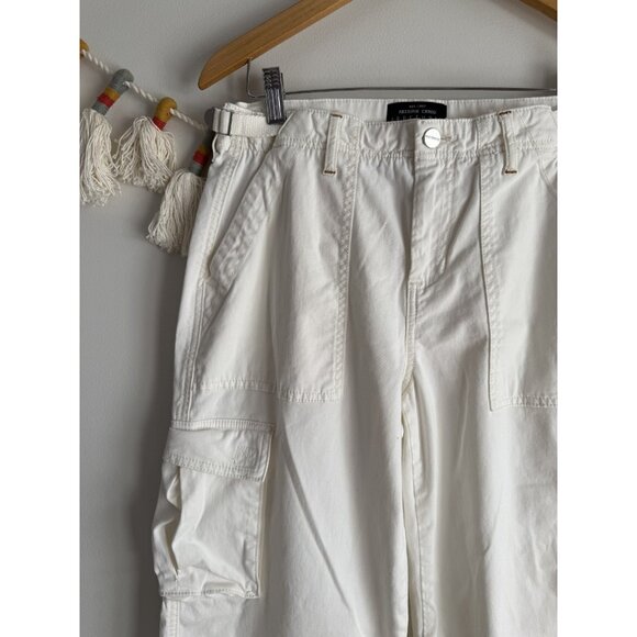 Sanctuary Reissue Cargo Straight Leg Twill Jeans Ivory Baggy Relaxed Fit Boho S - Picture 9 of 9